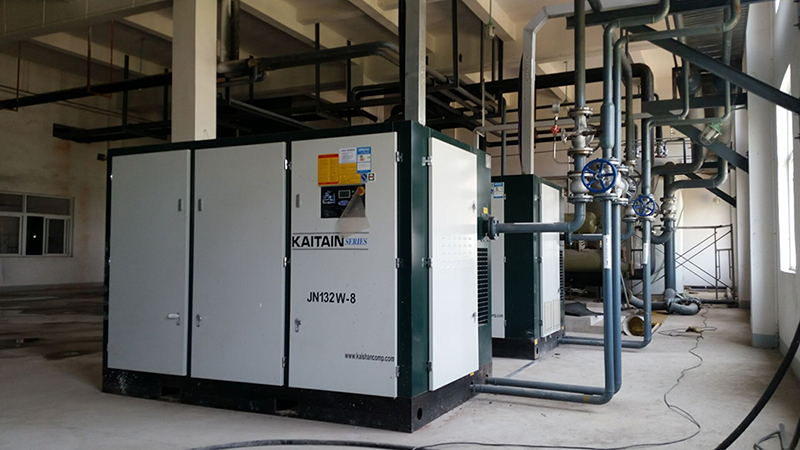 某電子材料廠家采用開山螺桿機(jī)JN132